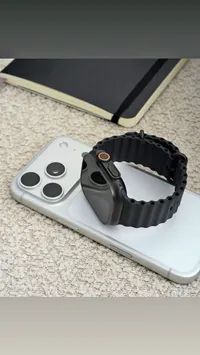 سوار ساعة ذكية - أسود (Apple Watch Ultra)