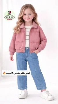 طقم بناتي جوري - جاكيت وبنطال جينز