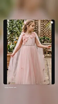 فستان سهرة بناتي مزين بالفراشات - جوي ستور (Joy Store)