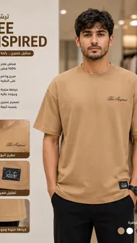 تيشيرت رجالي عصري - بي إنسبايرد (Bee Inspired)