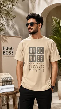 تيشيرت كاجوال بطبعة شعار - هوغو بوس (Hugo Boss)