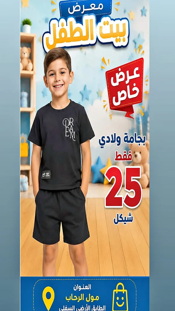 بيجامة ولادي - بيت الطفل - ملابس أطفال - سوق غزة