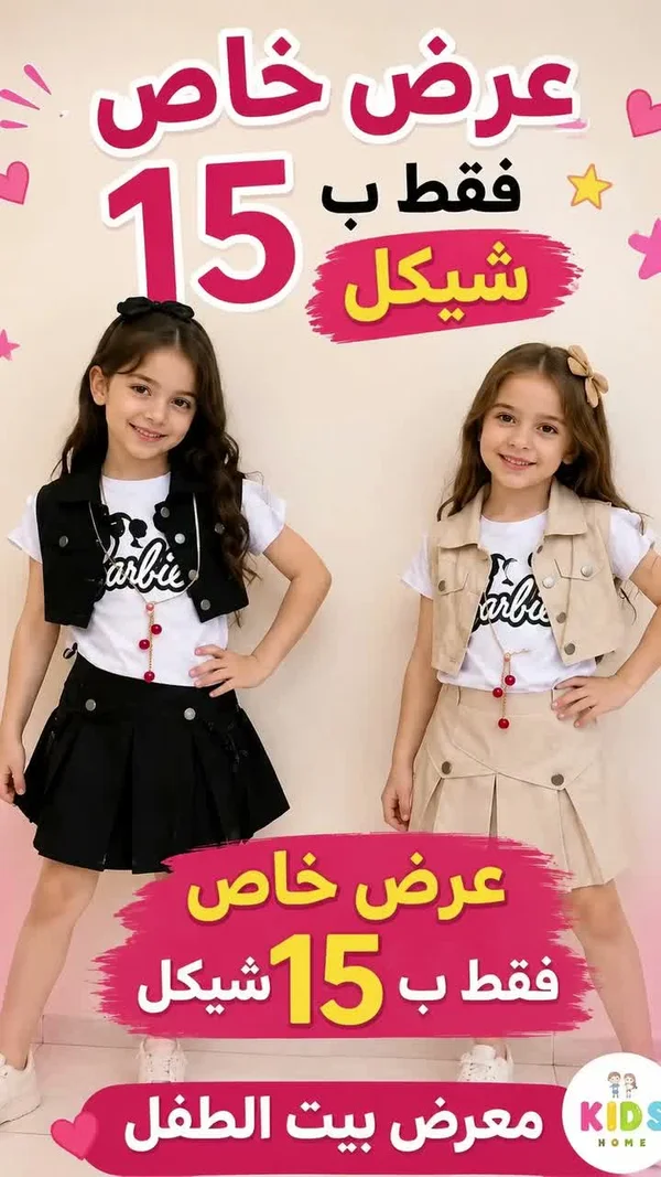ملابس أطفال - باربي (Barbie) - ملابس أطفال - سوق غزة