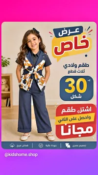 طقم ولادي ثلاث قطع - كيدز هوم (Kidshome) - سوق غزة