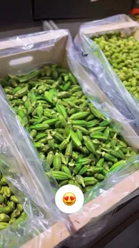 بامية خضراء طازجة