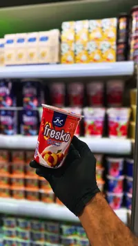 لبن بطعم الخوخ - فريسكو (Fresko)