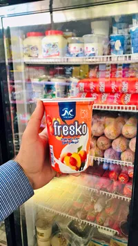 لبن زبادي بطعم الخوخ - فريسكو (Fresko)