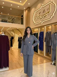 طقم صبايا رسمي رمادي - لميس سليماني