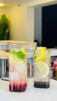 مشروب ليمون بالنعناع البارد