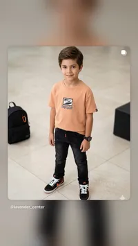 تيشيرت أطفال برتقالي