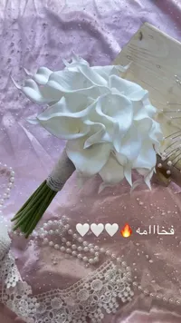 مسكة عروس زهور الكالا البيضاء