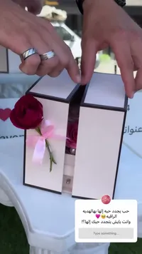 صندوق هدايا فاخر مع وردة طبيعية - لاڤندر ستور