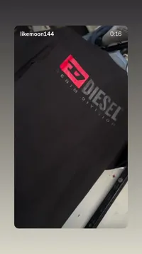 تيشيرت رجالي أسود - ديزل (Diesel)