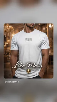 تيشيرت رجالي أبيض - لايك مون (Like Moon)