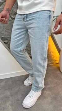 جينز رجالي أزرق فاتح (Denim)