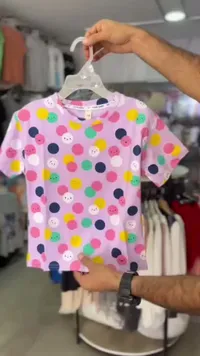 تيشيرت بناتي بنقوش دوائر ملونة (Young Baby)
