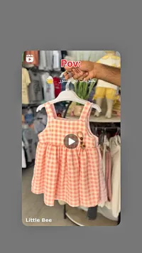 فستان أطفال كاروهات - Little Bee