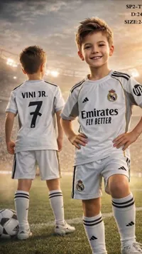طقم كرة قدم للأطفال - ريال مدريد (Adidas)