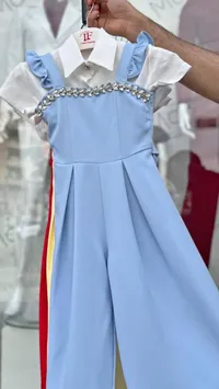 طقم جمبسوت بناتي بياقة - لوكا فاشن (Loka Fashion)