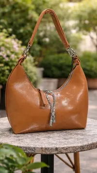 شنتة يد نسائية أنيقة بلون جملي