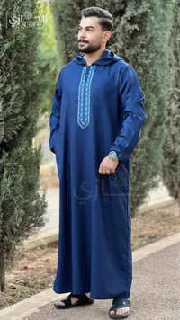 جلابية رجالية كلاسيكية بقلنسوة - الجازي (Al Jazy)