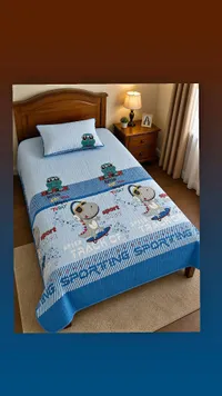 طقم غطاء سرير أطفال برسومات الديناصور الرياضي
