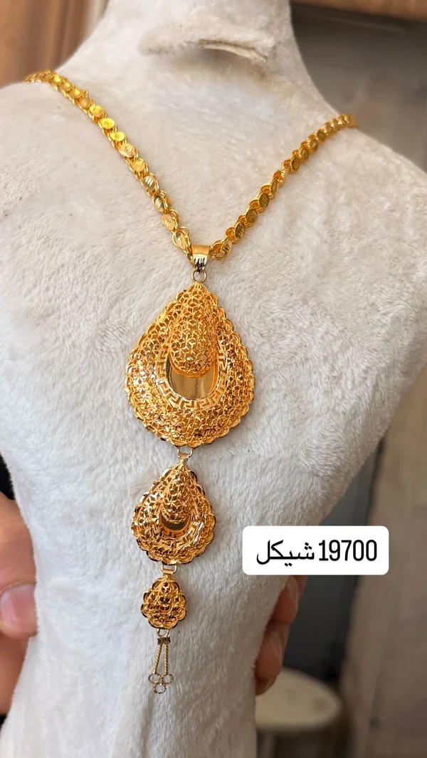 قلادة ذهب - مجوهرات - سوق غزة