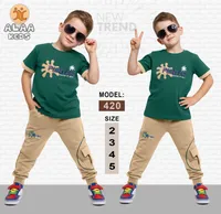 طقم ملابس أطفال صيفي موديل 420 - علاء كيدز (Alaa Keds)