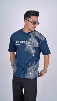 تيشيرت رجالي كاجوال بتصميم عصري - أنيلدينغ (Unyielding)