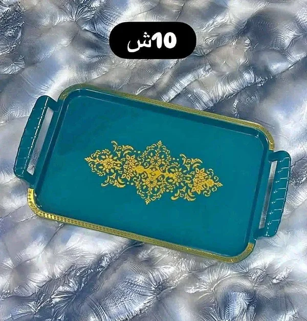 صينية تقديم بتصميم زخرفي - أدوات منزلية - سوق غزة