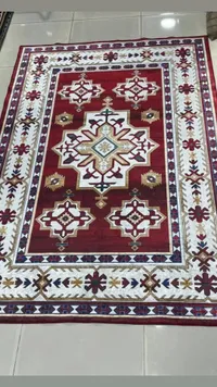سجادة فارسية كلاسيكية - أحمر وكريمي