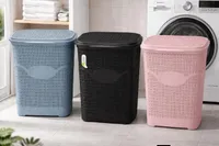سلة غسيل بلاستيكية مثقوبة