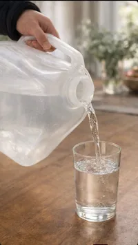 إبريق ماء بلاستيكي شفاف