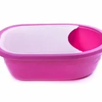 حوض استحمام بلاستيكي وردي