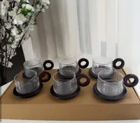 مجموعة أكواب شاي بمقابض سيراميك