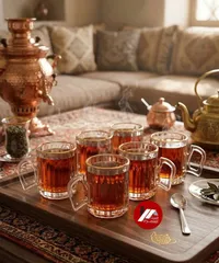 أكواب شاي زجاجية - البيت العصري