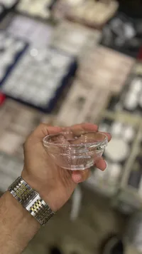 زبدية تقديم زجاجية صغيرة