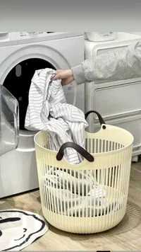 سلة غسيل بلاستيكية بتصميم عصري