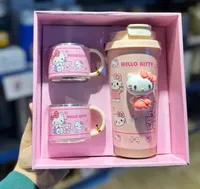 طقم أكواب ومطارة هالو كيتي (Hello Kitty)