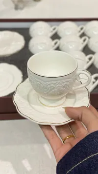 طقم فناجين قهوة بورسلين مزخرف