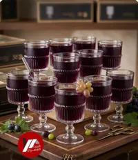 طقم كاسات زجاجية فاخرة - البيت العصري