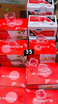 طقم أكواب زجاجية - بلينك ماكس (Blinkmax) - سوق غزة