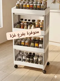 عربة تنظيم المطبخ المتنقلة متعددة الأرفف