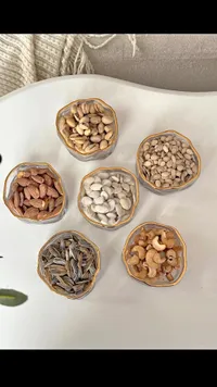 طقم صحون تقديم زجاجية للمكسرات والتسالي