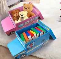 صندوق تخزين ألعاب بتصميم حافلة مدرسية