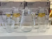 طقم ضيافة زجاجي 7 قطع - هوم كوليكشن (Home Collection)