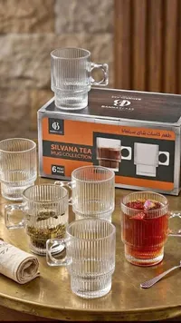 طقم كاسات شاي سيلفانا - بانا كلاس (Bannaglass)