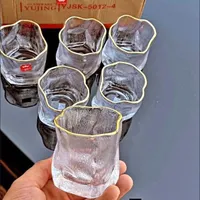 طقم كاسات زجاجية بتصميم مموج - يوجينغ (Yujing)
