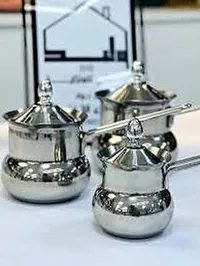 طقم ركوات قهوة ستانلس ستيل - مسك