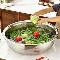 وعاء غسيل خضروات ستانلس ستيل كبير